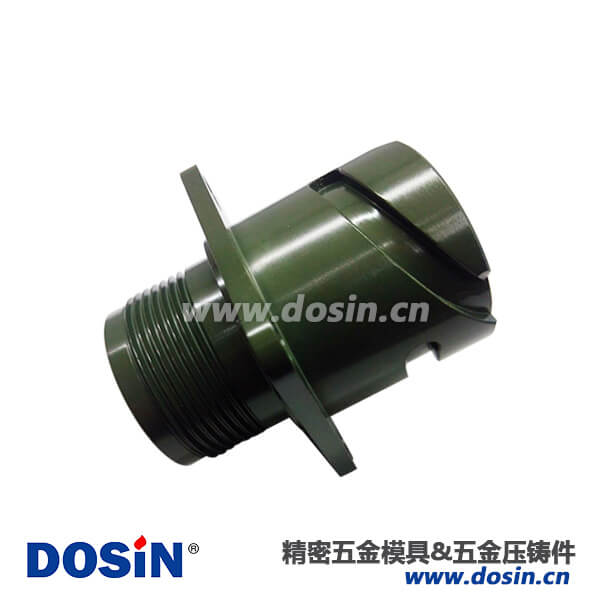 方盘卡口铝合金压铸深绿色毗连器