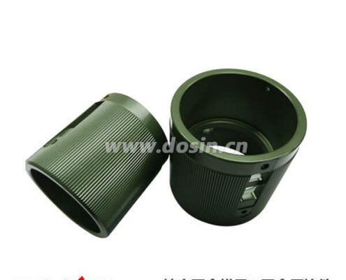 航空头电镀深绿色直套筒铝合金压铸壳体