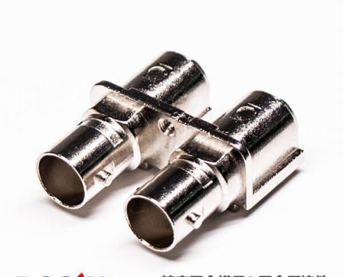 BNC母头锌合金双胞外壳喷砂镀镍