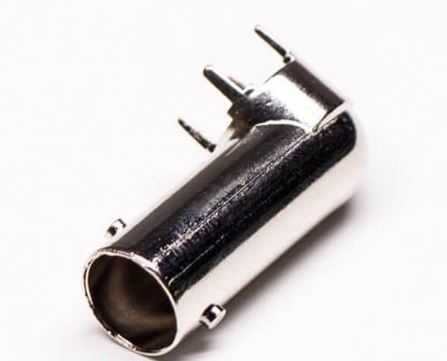 弯头BNC母头外壳锌合金镀镍7086无牙